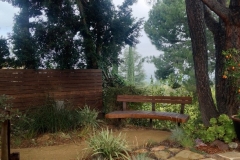 wood curve-bench