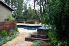 stone pool patio
